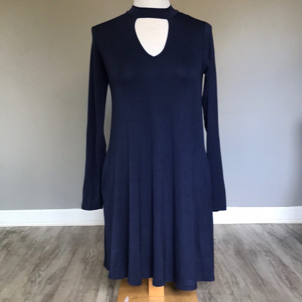 Navy Blue Dress (w/ POCKETS)